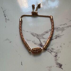 Rose Gold and Tan Drusy Bracelet